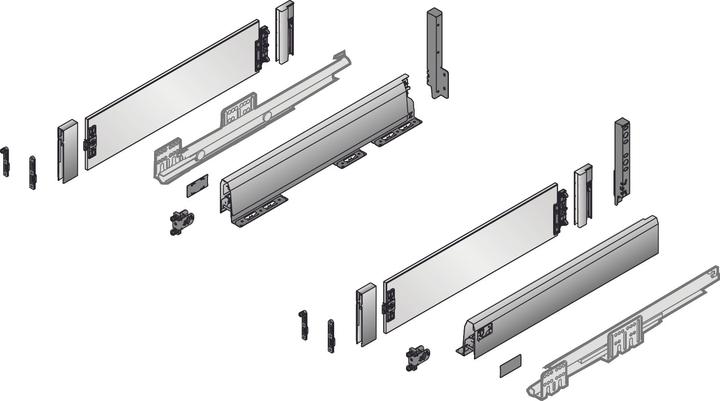Image du produit Hettich Kit complet tiroir frontal ArciTech 94/218, avec DesignSide
