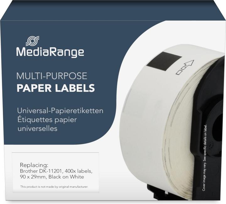 Produktbild MediaRange Univ.-Papieretiketten Brother 0Stk