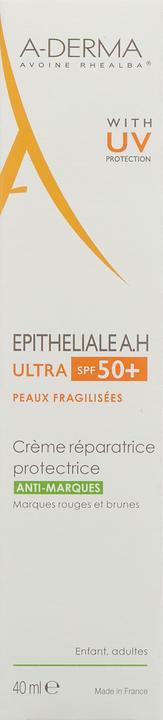 Actual product image A-Derma EPITHELIALE AH ULTRA Cream SPF50+ Cream (Suntan cream, SPF 50, 40 ml, 66 g)