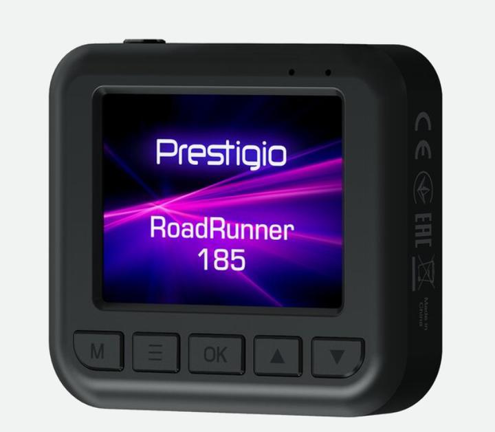 Actual product image Prestigio RoadRunner 185 Full HD Black (Bluetooth, GPS receiver, Built-in display, Built-in microphone, Night vision, FHD+)