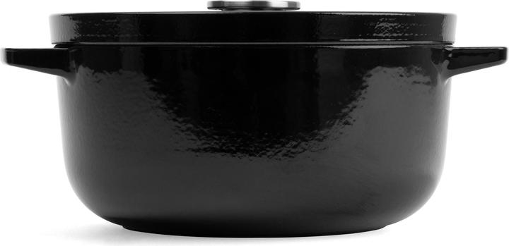 Produktbild KitchenAid braadpan 22cm - gemailleerd gietijzer - onyx zwart - rond (22 cm, Bräter + Schmortopf, Gusseisen)