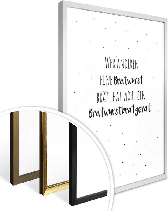 Produktbild Trenddeko Zungenbrecher - Bratwurstbratgerät (60 x 80 cm)