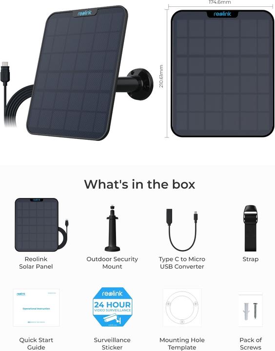 Produktbild Reolink Solarpanel 2 (Solarpanel)