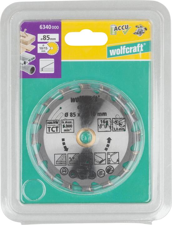 Productafbeelding wolfcraft wolfcraft 1 Akku-Kreissägeblatt HM ø150x10 mm