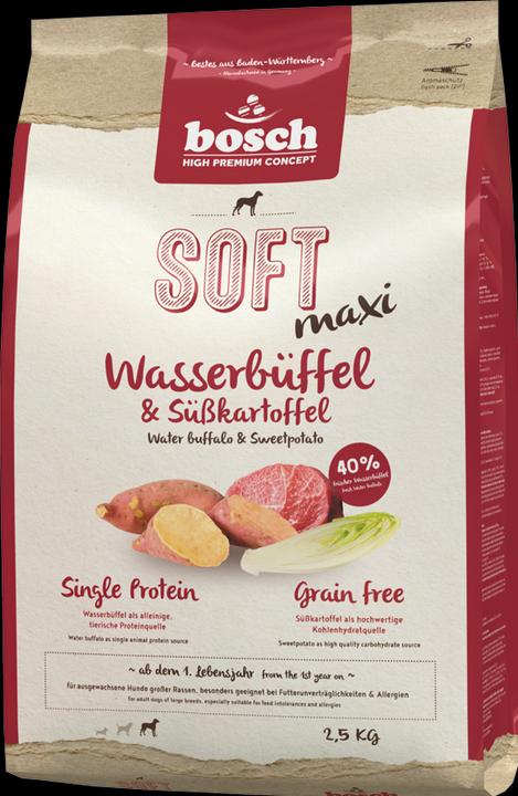 Produktbild Bosch Petfood Soft Adult Maxi, Wasserbüffel & Süsskartoffel, 2.5 kg (Adult, 1 Stk., 2500 g)