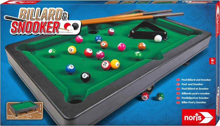 Actual product image Noris 606167704 Pool billiards & snooker incl. 2 cues, 16 billiard and 17 snooker balls and triangle