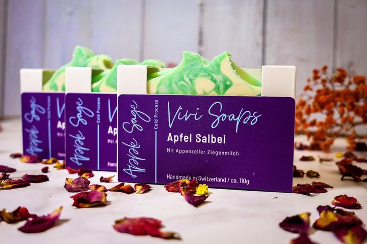 Image du produit Vivi Soaps Savon au lait de chèvre Pomme Sauge (Savon dur)