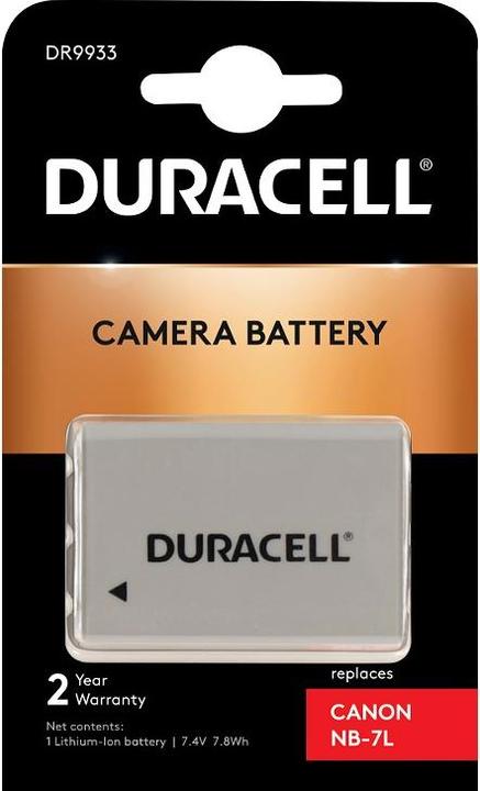 Image du produit Duracell Batterie lithium-ion NB-7L, 1000 mAh (Batterie)