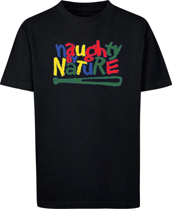 Actual product image Merchcode Kids Naughty By Nature - Logo Colour Basic T-Shirt - 160199 (158)