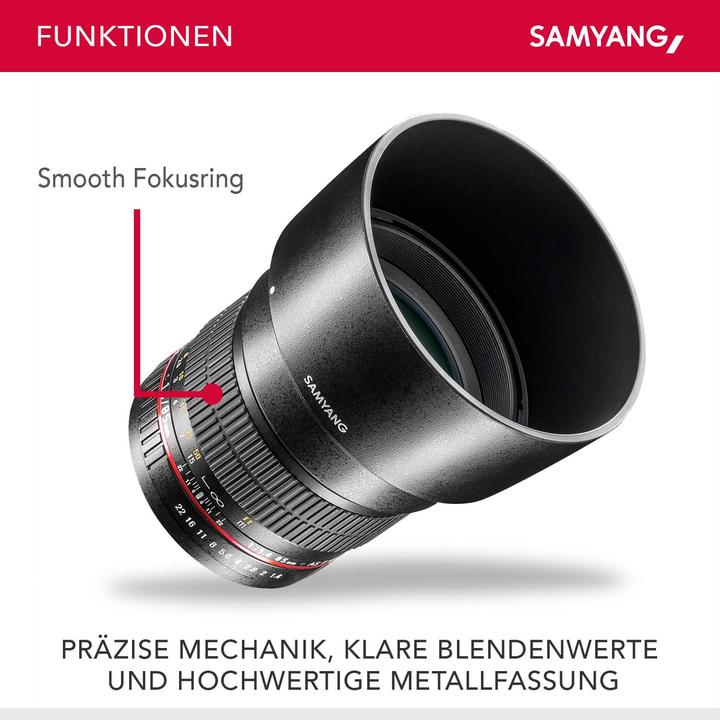 Produktbild Samyang 85mm f/1.4 AS IF UMC Canon EF (Canon EF, Vollformat)