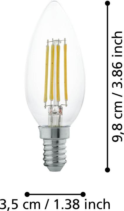Actual product image EGLO LED bulb E14 (E14, 4 W, 350 lm, 1 x, F)
