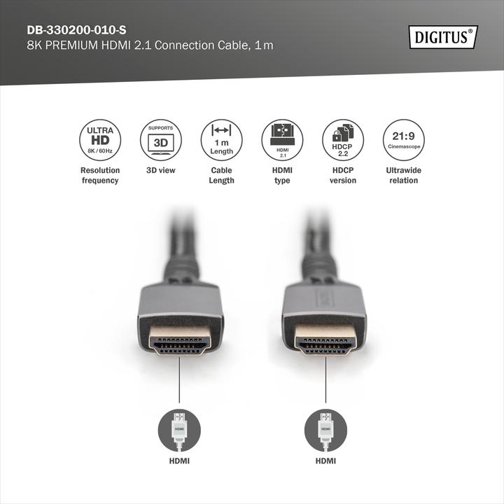 Immagine prodotto Digitus HDMI (Tipo A) - HDMI (Tipo A) (1 m, HDMI)