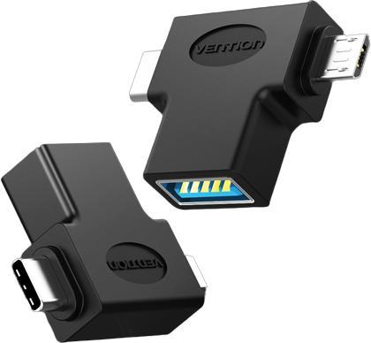 Produktbild Vention USB to USB-C and Micro USB OTG Adapter CDIB0 (Micro USB, USB Typ-C, 2.66 cm)
