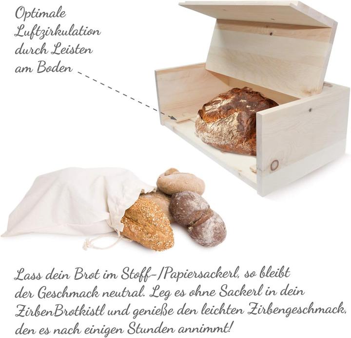 Image du produit ZirbenFamilie Boîte à pain en pin sylvestre