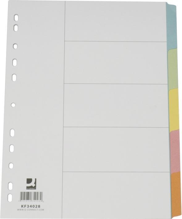 Image du produit Q-Connect INSERTS, CARTON, A4, 1-5, 223X297MM, MÉLANGE DE COULEURS