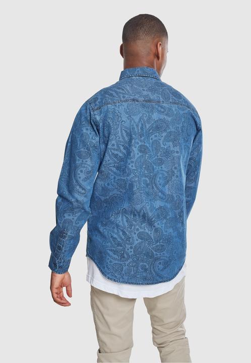 Image du produit Urban Classics Printed Paisley Denim Shirt (S)
