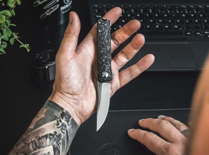 Immagine prodotto Böker Kwaiken Pinna compatta Marmo Carbonio (7.70 cm)