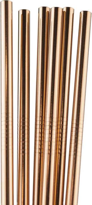 Actual product image JTI 6x straight metal straws - rose gold (1 x)