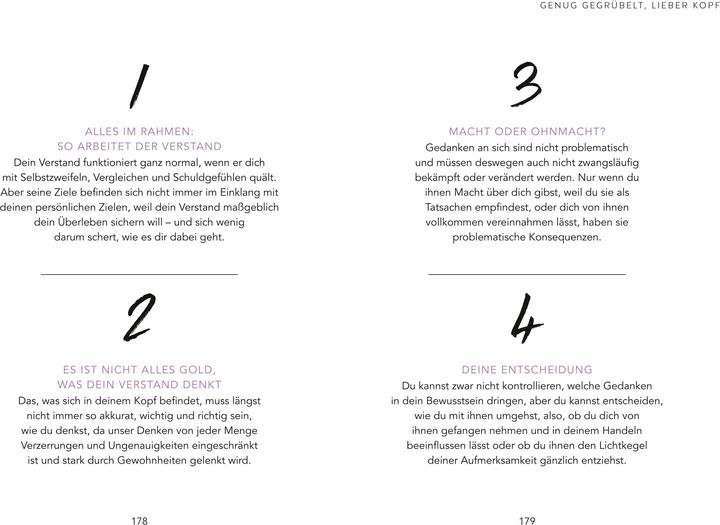 Nährwerte und Zutaten Genug gegrübelt, lieber Kopf! (Deutsch, Katharina Tempel, 2024)