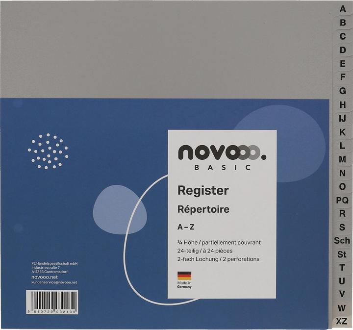 Produktbild Novooo Register PP grau 3/4 Höhe