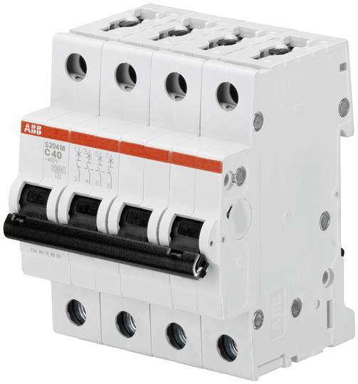 Produktbild ABB S204M-B40 Sicherungsautomat B-Char.,10kA,40A,4P S204M-B40
