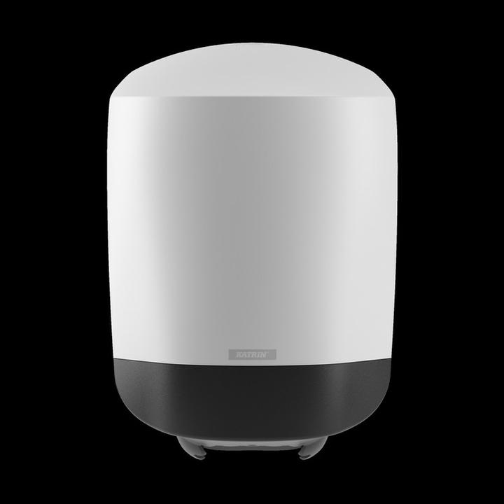 Actual product image Katrin Towel roll dispenser Centerfeed M plastic white with locking function, Centerfeed dispenser