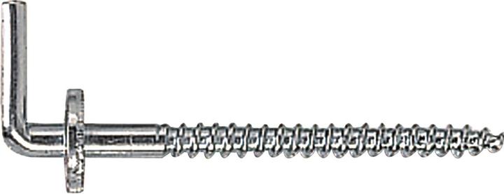 Actual product image Lüsebrink Screw hook (wall hook) straight with wooden thread ø 3.5x52 mm galvanised steel (100 pcs.)