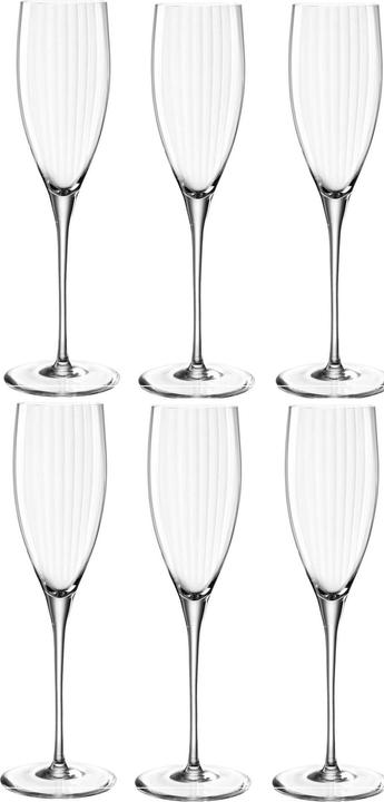 Actual product image Leonardo Champagne glass Poesia 250 ml, 6 pieces, Transparent (25 cl, 6 Glasses, Champagne glasses)