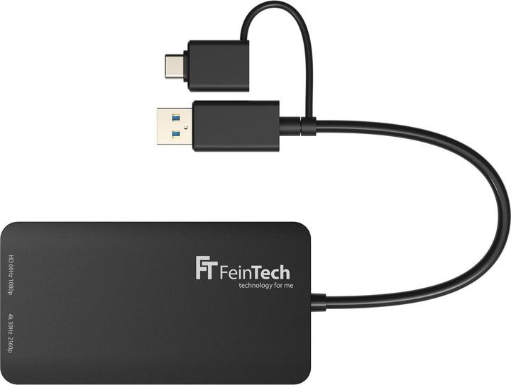 Actual product image FeinTech CX200 USB HDMI Adapter 2 Displays (USB-C, USB-A)