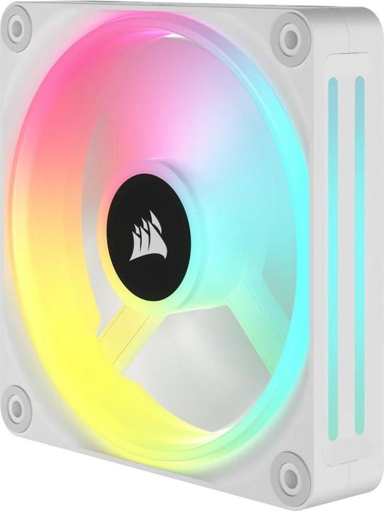 Actual product image Corsair iCUE LINK QX120 RGB 120 mm PWM fan (white, starter kit) (120 mm, 3 x)