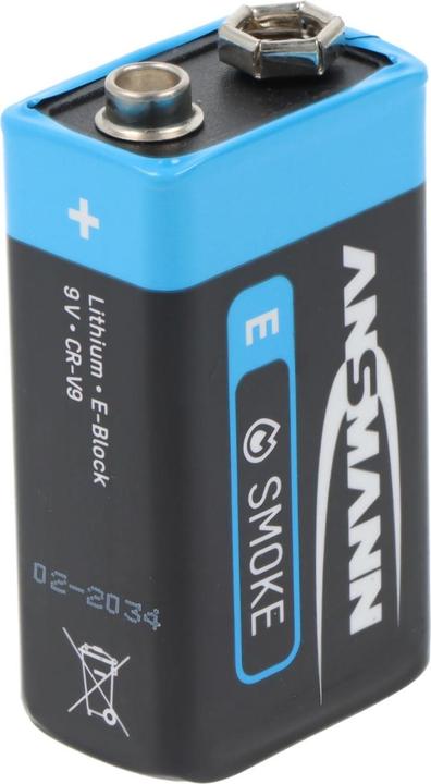 Actual product image Ansmann Battery 9V E-block especially for smoke detector (1 pcs., 9V Block)