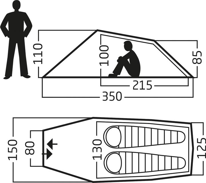Produktbild Nordisk Halland 2 LW (2.0) Tent (Tunnelzelt, 1.48 kg, 2 Personen)