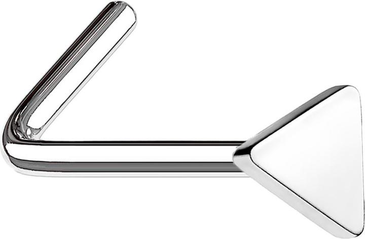 Immagine prodotto Star Piercing Nasenstecker gewinkelt silber mit Dreieck (senza ottone, Acciaio chirurgico 316L)