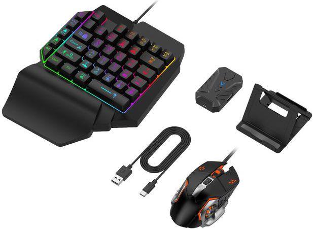Produktbild MU Classic 4 in 1 Gaming Set - Einhandtastatur, Maus und Maus/Tastatur Converter (DE, Kabelgebunden)
