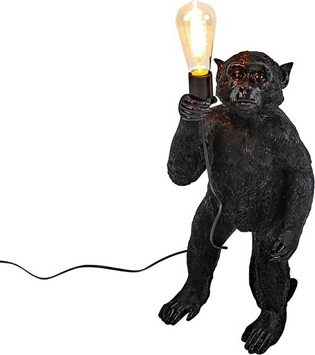 Produktbild Werner Voss Affen Stehleuchte Koko, stehend schwarz, Polyresin, 26,5x25x55 cm, E27 (E27)