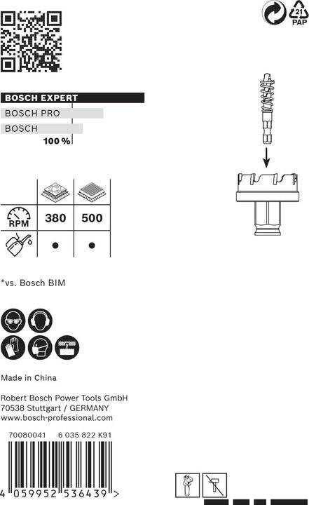 Image du produit Bosch Professional Zubehör Scie cloche EXPERT Sheet Metal 32 x 5 mm (32 millimètres)