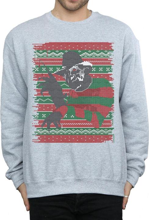 Actual product image Absolute Cult Mens Christmas Fair Isle Sweatshirt (XL)