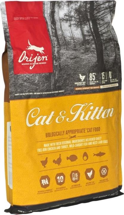Produktbild Orijen Cat und Kitten (Adult, Junior, Welpe + Kitten, 1 Stk., 5400 g)