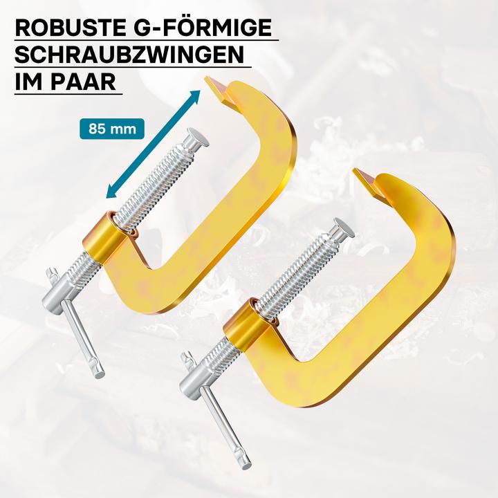 Produktbild Wiltec Hobelbank 52x28x7cm Mini-Werkbank Holz Schraubstock Hobeln Klemmen Mobil (28 cm, 45.50 cm)
