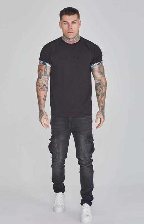 Immagine prodotto Siksilk Maglietta Roll Sleeve in nero (S)