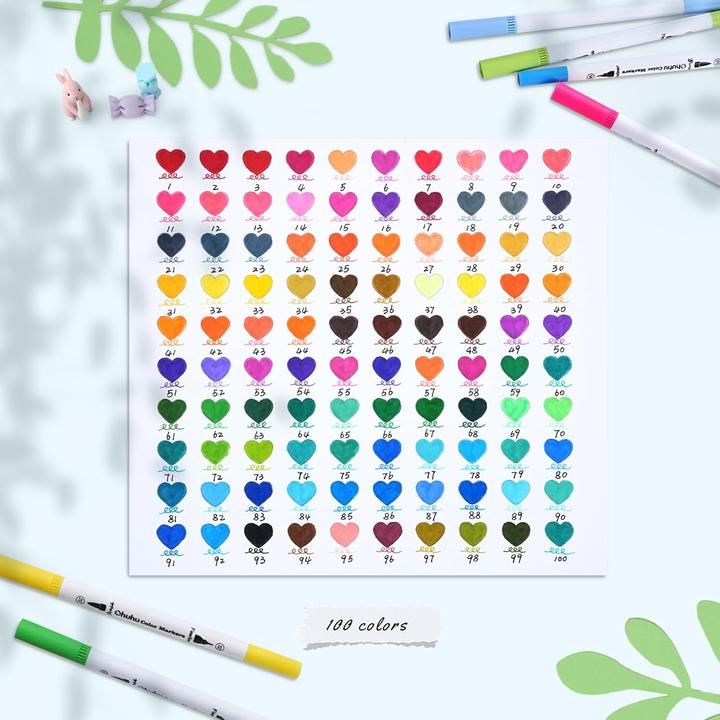 Actual product image Ohuhu Maui Pinselstifte (100 Stk.) WHI (Multicoloured, 100 x)