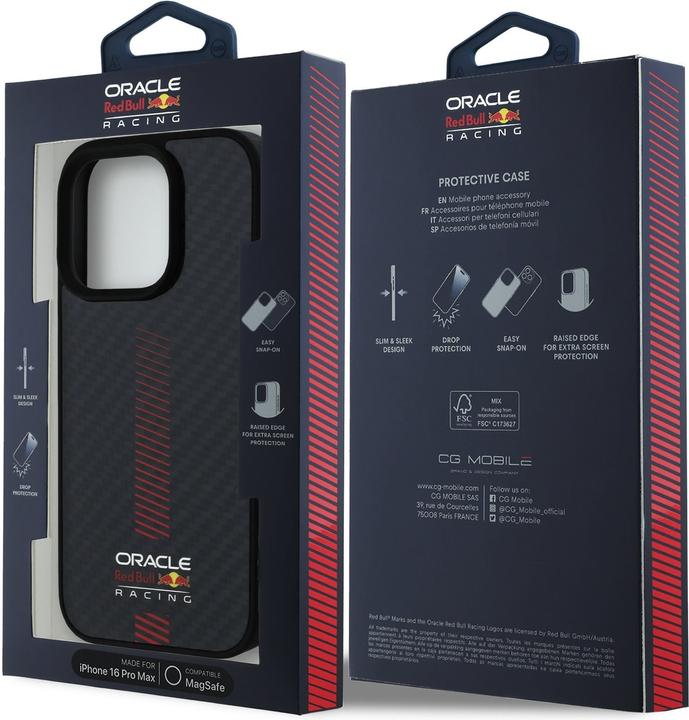 Image du produit Red Bull Coque Carbon Powerbar MagSafe (Apple iPhone 16 Pro)