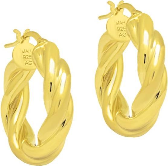 Actual product image Candy Creoles Shea, 925 Sterling Silver, gold plated (925 Sterling silver, 18k gold-plated)
