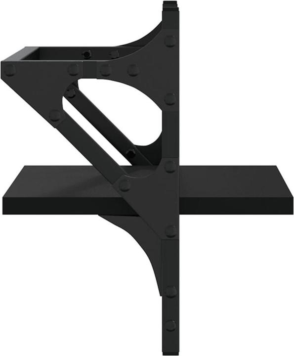 Produktbild VidaXL Wandregale mit Stangen 2 Stk. Schwarz 30x25x30 cm,Farbe (30 x 25 x 30 cm)