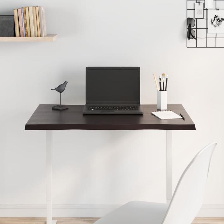 Image du produit VidaXL Tischplatte 80x60x2 cm Massivholz Eiche Behandelt (80 x 60 x 2 cm)