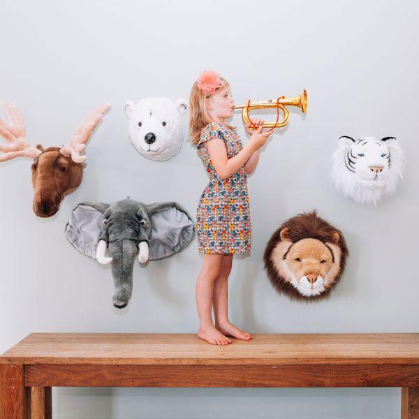Image du produit Wild & Soft Tête d'animal ours polaire Basile (25 cm)