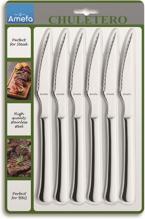 Image du produit Amefa Set de couteaux à steak 6 pièces sur carte suspendue Chuletero (6 pièce(s), Couteau)