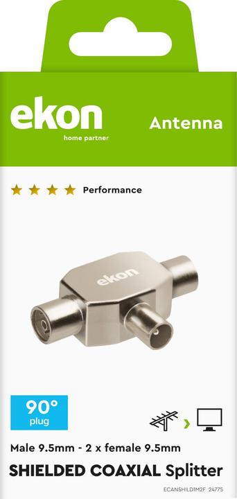 Produktbild Ekon Shielded 9.5mm coaxial antenna splitter (Antennenkabel)