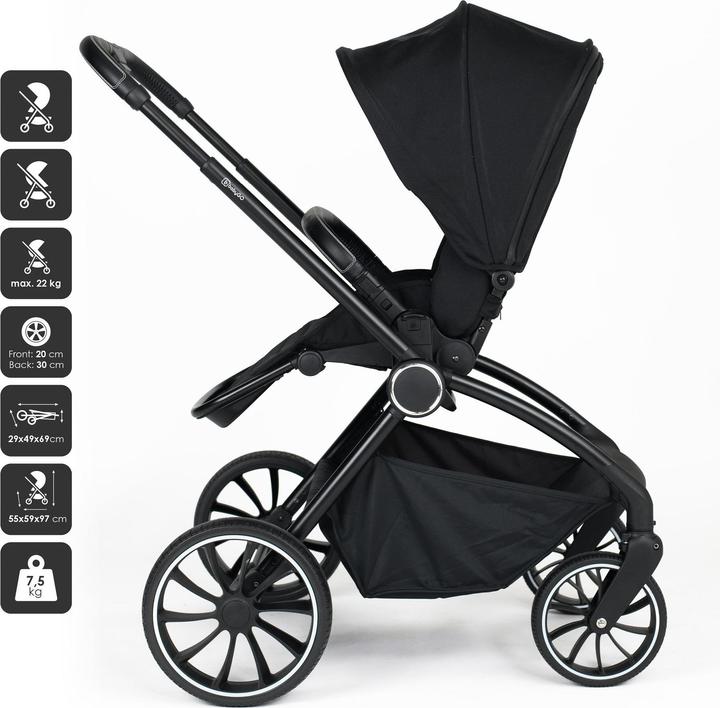 Produktbild BabyGo Harmony 3in1 Kombikinderwagen inkl. Babyschale