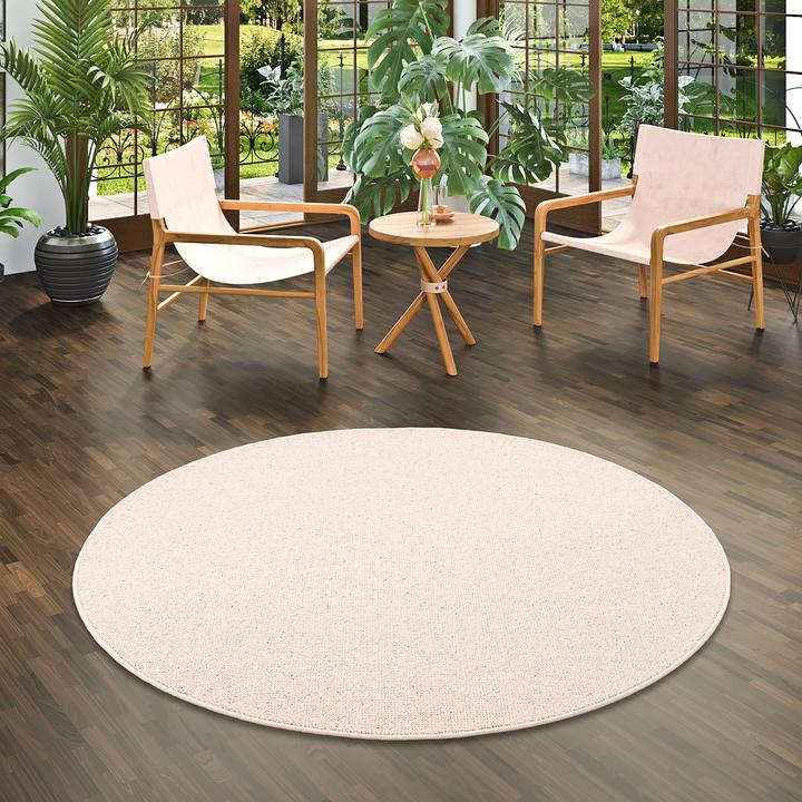 Produktbild Berber Natur Teppich Wolle Rund (160 x 160 cm)